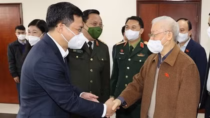Tổng Bí thư Nguyễn Phú Trọng tiếp xúc cử tri Hà Nội