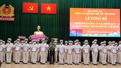 TP Hồ Chí Minh triển khai Công an chính quy tại 58 xã trên địa bàn