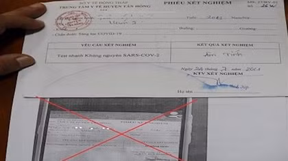 Nam thanh niên sửa kết quả xét nghiệm COVID-19 âm tính thành dương tính rồi "cho lên mạng"