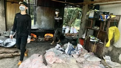 Phát hiện cơ sở chế biến hơn 1,2 tấn mỡ heo bẩn