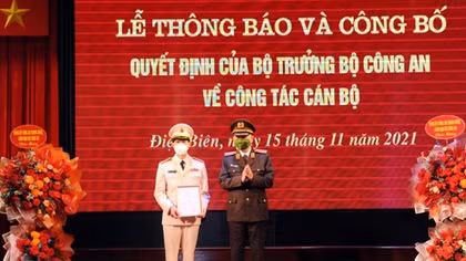 Công bố quyết định bổ nhiệm Giám đốc Công an tỉnh Điện Biên