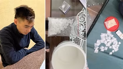 Bắt kẻ giấu ma túy trên mái nhà