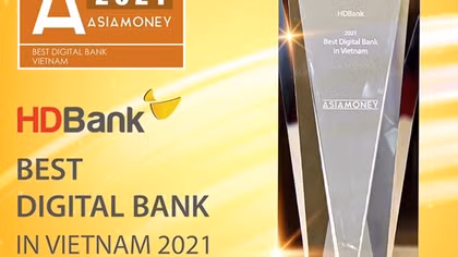 HDBank đoạt Giải thưởng “Ngân hàng Số tốt nhất Việt Nam 2021”