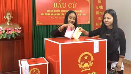 Đồng bào các dân tộc ở Tây Nguyên hân hoan đi bầu cử