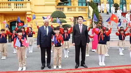 Lễ đón Chủ tịch Hội đồng châu Âu António Costa thăm chính thức Việt Nam