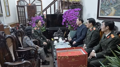 Thứ trưởng Trần Quốc Tỏ thăm, chúc Tết các đồng chí nguyên lãnh đạo Bộ Công an