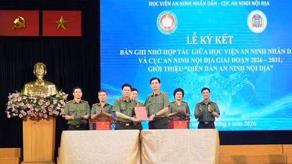 Học viện ANND và Cục An ninh nội địa ký kết bản ghi nhớ hợp tác