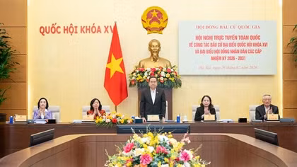 Chủ tịch Quốc hội Trần Thanh Mẫn chủ trì Hội nghị trực tuyến toàn quốc triển khai công tác bầu cử