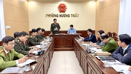 Kiểm tra công tác bảo đảm an ninh, trật tự bầu cử tại các phường, xã
