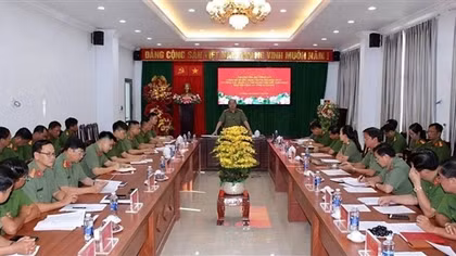 Thanh tra Bộ Công an công bố quyết định thanh tra đột xuất tại Công an tỉnh An Giang