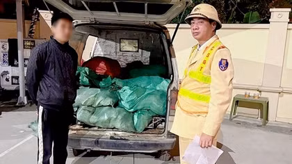 CSGT bắt gần 1 tấn chân gà thối trước thềm năm mới