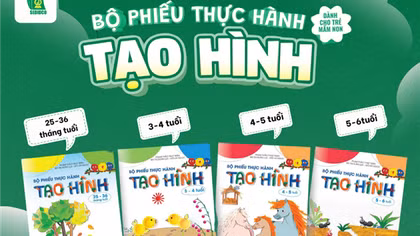 Bộ phiếu thực hành tạo hình cho trẻ mầm non – Cùng trẻ sáng tạo toàn diện