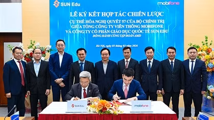 MobiFone ký kết hợp tác chiến lược với Công ty Cổ phần Giáo dục Quốc tế Sun Edu