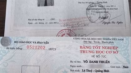 Chủ tịch Uỷ ban mặt trận xã chưa có bằng THCS đã vào học THPT