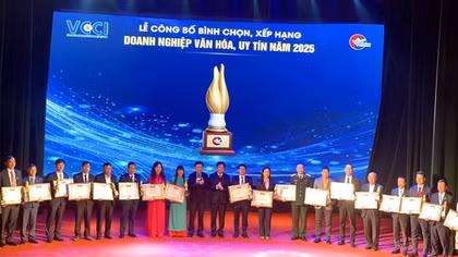 Công bố “Doanh nghiệp Văn hóa, Uy tín năm 2025"