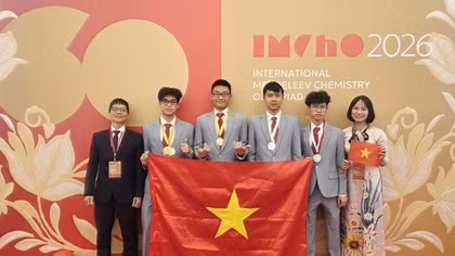 Cả 4/4 học sinh Việt Nam giành huy chương Olympic Hóa học quốc tế Mendeleev