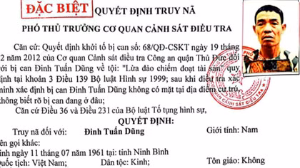 Truy nã đặc biệt bị can lừa đảo chiếm đoạt tài sản