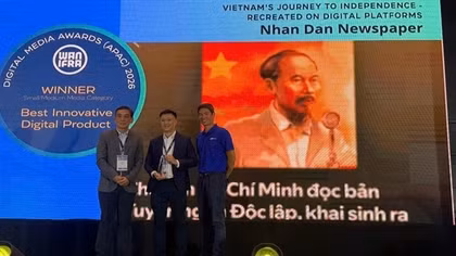 Báo Nhân Dân đoạt "cú đúp" tại giải Báo chí Kỹ thuật số châu Á 2026
