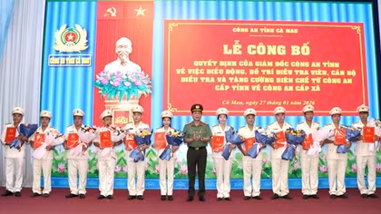 Công an Cà Mau điều động trên 100 điều tra viên về Công an cơ sở