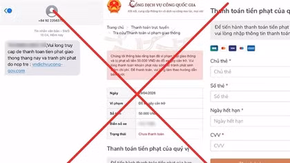 Cảnh báo chiêu lừa “phạt nguội 50.000 VND” qua website giả mạo dịch vụ công