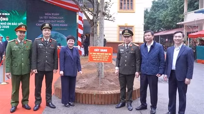 Hưởng ứng phong trào Tết trồng cây, Bộ Công an sẽ trồng trên 3 triệu cây các loại
