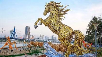 “Kim Mã Hợp Nhất” – linh vật kết tinh 94 đơn vị hành chính khắc họa khát vọng Đà Nẵng vươn mình