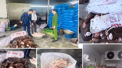 Chặn đứng gần 6 tấn thực phẩm bẩn sắp tuồn ra các quán nhậu