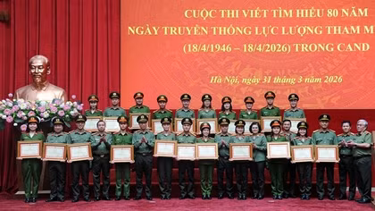 Trao giải Cuộc thi tìm hiểu 80 năm Ngày Truyền thống lực lượng Tham mưu Công an nhân dân