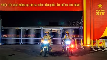 CSGT Thủ đô bám đường, giữ vững trật tự giao thông hướng tới Đại hội Đảng