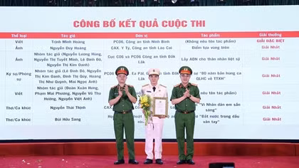 81 tác phẩm đạt giải thi tìm hiểu 80 năm truyền thống lực lượng Cảnh sát QLHC về TTXH