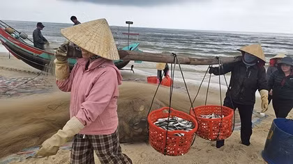 Cùng ngư dân vùng cát đón lộc biển đầu năm