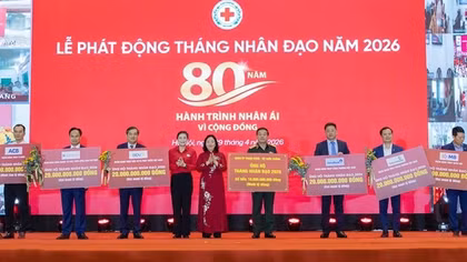 Agribank ủng hộ 20 tỷ đồng hưởng ứng Tháng Nhân đạo năm 2026