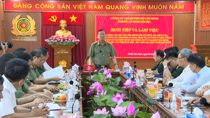 Thượng tướng Lê Tấn Tới kiểm tra công tác bảo đảm ANTT phục vụ bầu cử tại TP Hồ Chí Minh