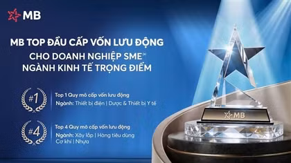MB – Ngân hàng Top đầu cấp vốn lưu động cho doanh nghiệp SME thuộc ngành kinh tế trọng điểm