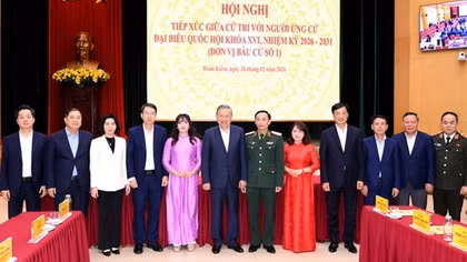 Tổng Bí thư Tô Lâm dự Hội nghị tiếp xúc giữa cử tri với người ứng cử đại biểu Quốc hội khóa XVI