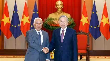 Tổng Bí thư Tô Lâm tiếp Chủ tịch Hội đồng châu Âu António Costa