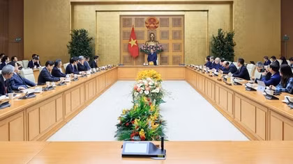 Thủ tướng Phạm Minh Chính làm việc với Đoàn doanh nghiệp Nhật Bản