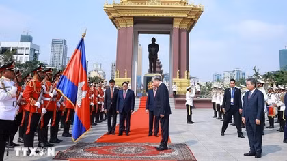 Tổng Bí thư Tô Lâm đặt vòng hoa tại Đài Độc lập, Đài tưởng niệm cố Quốc vương Norodom Sihanouk, Đài Hữu nghị Campuchia-Việt Nam