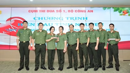 200 CBCS Cụm thi đua số 1 tham gia hiến máu tình nguyện