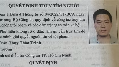 Truy tìm Trần Đình Phú để phục vụ công tác xác minh giải quyết nguồn tin về tội phạm