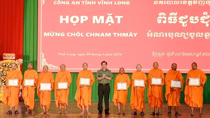 Đồng bào dân tộc Khmer vui mừng đón Tết cổ truyền Chôl Chnăm Thmây