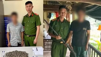 Người dân tự nguyện giao nộp 6 khẩu súng, hơn 500 viên đạn cho Công an xã