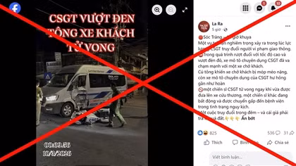 Công an TP Cần Thơ bác bỏ thông tin bịa đặt về CSGT gây tai nạn