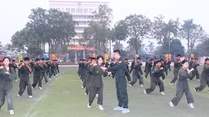 Chuyện rèn điều lệnh, luyện võ thuật của các học viên Công an