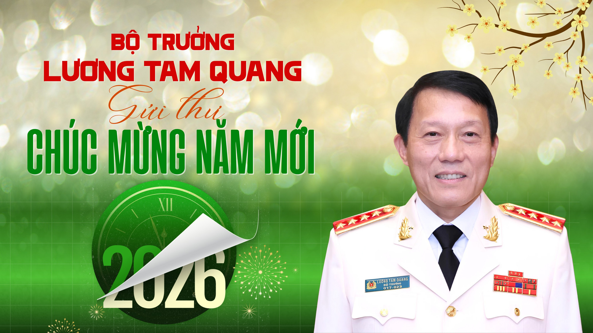 Bộ trưởng Lương Tam Quang gửi Thư chúc mừng năm mới 2026