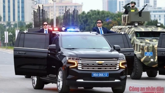 Dàn phương tiện đặc chủng của CAND sẵn sàng bảo vệ Đại hội Đảng