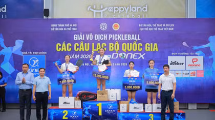  CLB Công an nhân dân đạt 4 HCV tại Giải vô địch Pickleball các CLB Quốc gia 2026