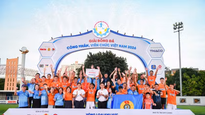 Công đoàn Ngân Hàng Việt Nam vô địch vòng loại phía Bắc Giải bóng đá công nhân, viên chức Việt Nam 2026