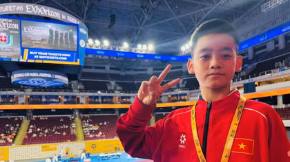 Võ sĩ Hoàng Sỹ Đức An giành Huy chương Đồng tại Karate One Youth League Manila 2026