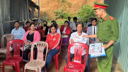 Công an xã Bom Bo phát huy hiệu quả phong trào “Ba nhất”
